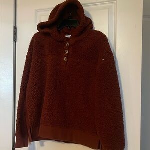Sonoma Rust Hooded Sherpa Sweatshirt